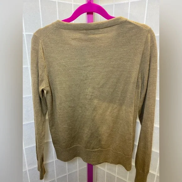 J. Crew Women's Brown 100% Merino Wool Cardigan Sweater - Picture 2 of 7